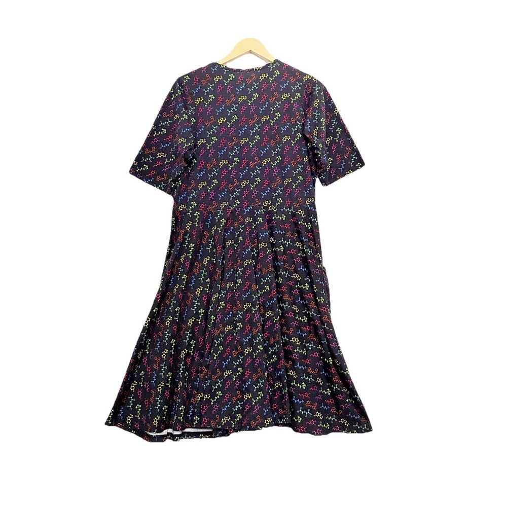 Svaha USA Dress Womens Large Black Neurotransmitters Twirl Whimsical STEM Novelt - Picture 3 of 8